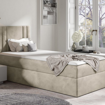 Boxspringbett CELESTA MINI – 100x200, Beige + GRATIS Topper