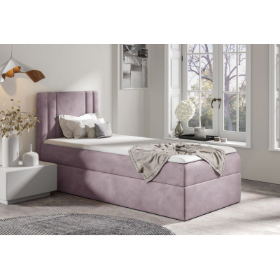 Boxspringbett CELESTA MINI – 90x200, Lila 1 + GRATIS Topper