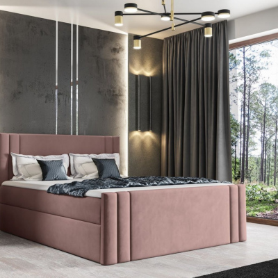 Boxspringbett CELESTA – 200x200, Rosa + GRATIS Topper