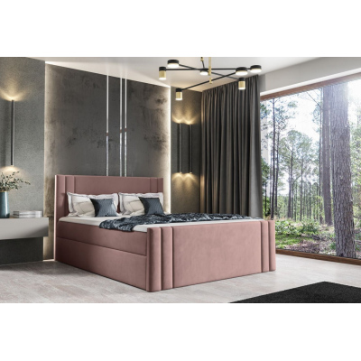 Boxspringbett CELESTA – 200x200, Rosa + GRATIS Topper