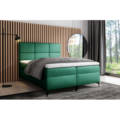 Designbett FIZA – 200x200, Grün + GRATIS Topper