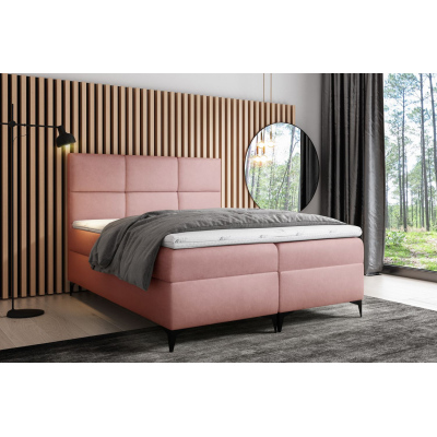 Designbett FIZA – 180x200, Rosa + GRATIS Topper