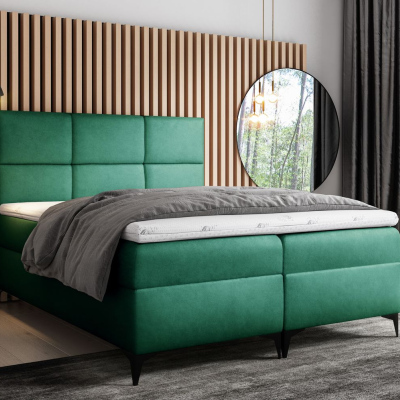 FIZA Designbett – 140x200, Grün + GRATIS Topper