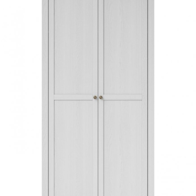 Zweitüriger Kleiderschrank EROL – Breite 108 cm, Abisko-Ash / Lefkas-Eiche