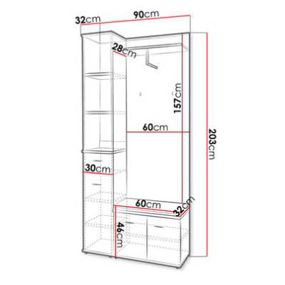 Flurwand ARINA 1 – Eiche sonoma