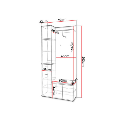 Flurwand ARINA 1 – Eiche sonoma