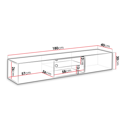 RIONATA 3 Fernsehtisch – graphit