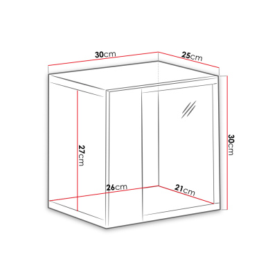 Verglaste Vitrine für die Wand RIONATA 10 – Eiche Wotan