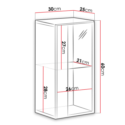 Glasvitrine RIONATA 9 – Eiche Wotan