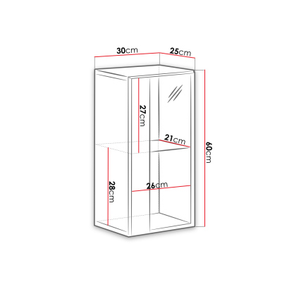 Glasvitrine RIONATA 9 – Eiche Wotan