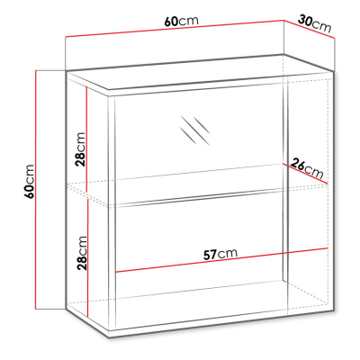 Hänge-Vitrine RIONATA 8 – graphit