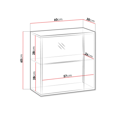 Hänge-Vitrine RIONATA 8 – graphit