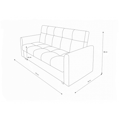 Sofa mit Stauraum LARSEN – dunkelbeige