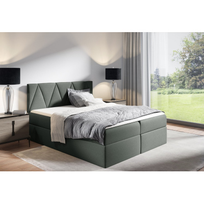 Kontinentales Bett GISELA – 120x200, grau + Gratis-Topper