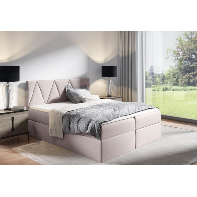 Kontinentales Bett GISELA – 120x200, beige + Gratis-Topper