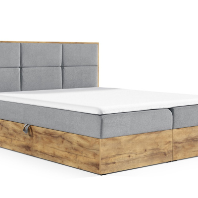 Boxspringbett CHANTELLE 2 – 200x200, Beige + GRATIS Topper