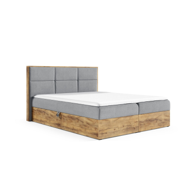 Boxspringbett CHANTELLE 2 – 200x200, Beige + GRATIS Topper