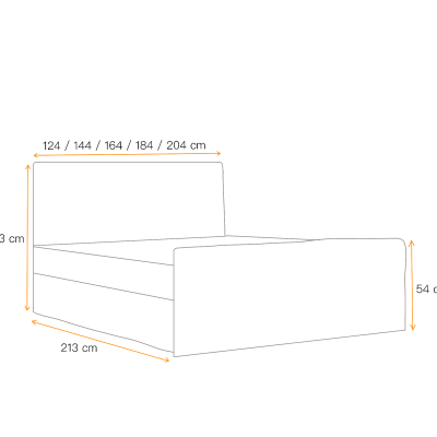 Gepolstertes Boxspringbett IVANA 1 LUX – 200x200, Beige + GRATIS Topper