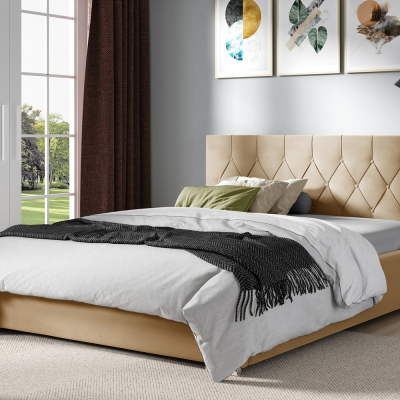 Einzelbett TIBOR – 120x200, beige