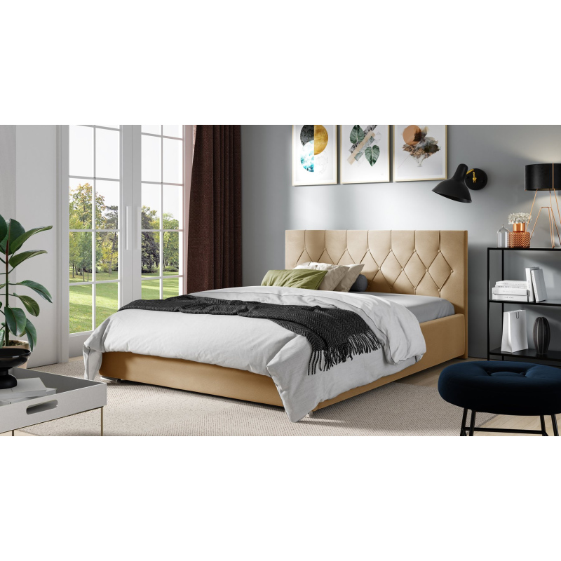 Einzelbett TIBOR – 120x200, beige