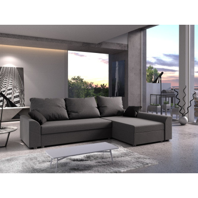 Elegantes Ecksofa DAGMAR – grau