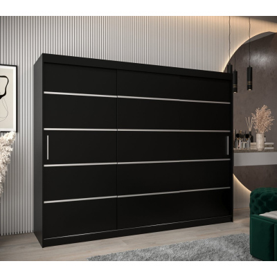 Kleiderschrank ENNI – Breite 250 cm, schwarz