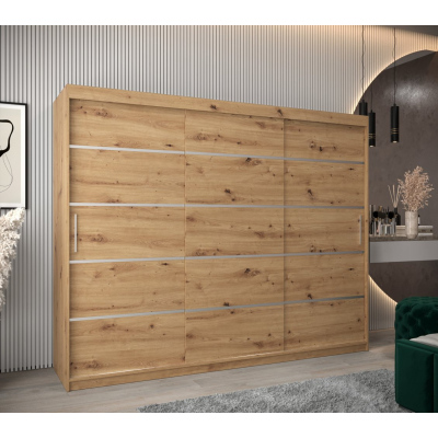 Kleiderschrank ENNI – Breite 250 cm, Eiche artisan