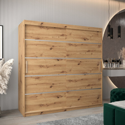 Kleiderschrank ENNI – Breite 200 cm, Eiche artisan