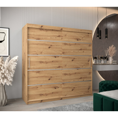 Kleiderschrank ENNI – Breite 200 cm, Eiche artisan