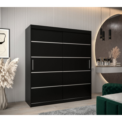 Kleiderschrank ENNI – Breite 180 cm, schwarz