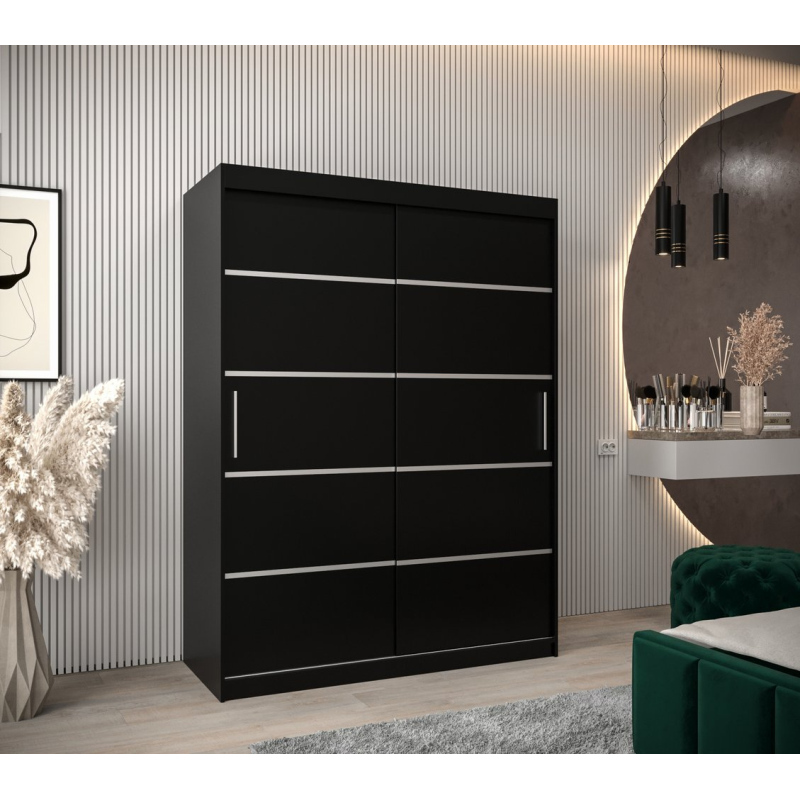 Kleiderschrank ENNI – Breite 150 cm, schwarz