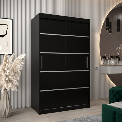 Kleiderschrank ENNI – Breite 120 cm, schwarz