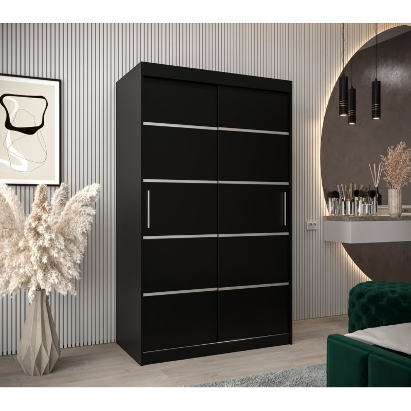 Kleiderschrank ENNI – Breite 120 cm, schwarz