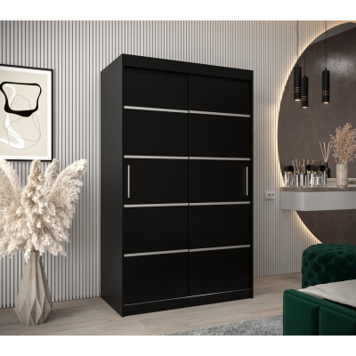 Kleiderschrank ENNI – Breite 120 cm, schwarz