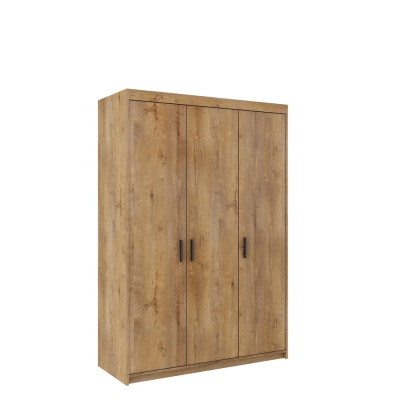 Dreitüriger Kleiderschrank ADELINA – Breite 133 cm, Eiche Lefkas