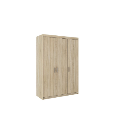 Dreitüriger Kleiderschrank ADELINA – Breite 133 cm, Eiche Sonoma