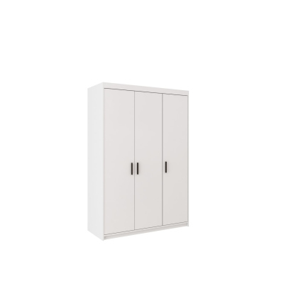 Dreitüriger Kleiderschrank ADELINA – Breite 133 cm, weiß