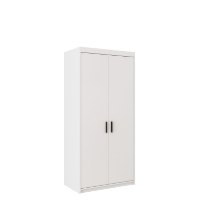 Zweitüriger Kleiderschrank ADELINA – Breite 90 cm, weiß