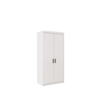 Zweitüriger Kleiderschrank ADELINA – Breite 90 cm, weiß