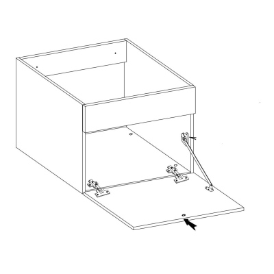 Waschbeckenunterschrank OPORTO – Weiß / Schwarz