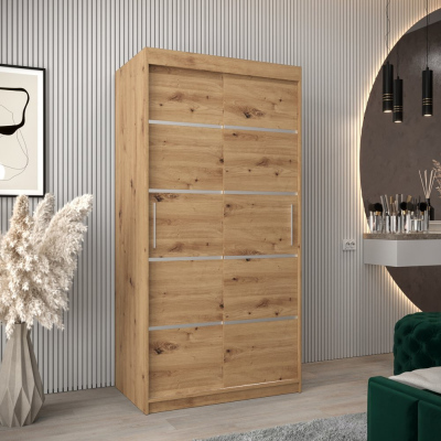 Kleiderschrank ENNI – Breite 100 cm, Eiche artisan