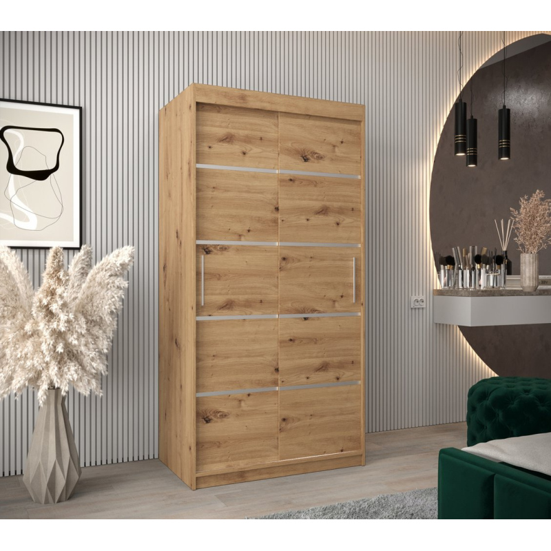 Kleiderschrank ENNI – Breite 100 cm, Eiche artisan