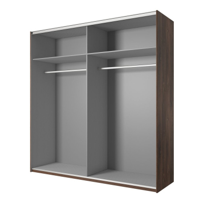 Spiegelschrank LJUBA – Breite 200 cm, Eiche Artisan / schwarz supermatt