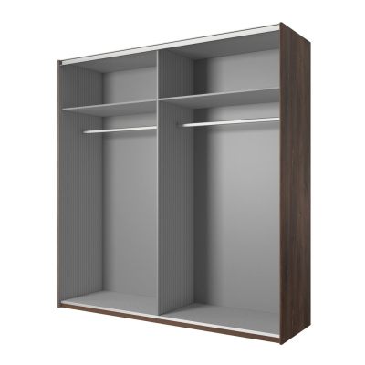 Spiegelschrank LJUBA – Breite 200 cm, Eiche Artisan / schwarz supermatt