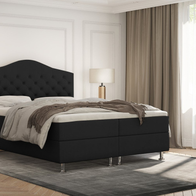 Elegantes Bett LADY – 200x200, schwarz