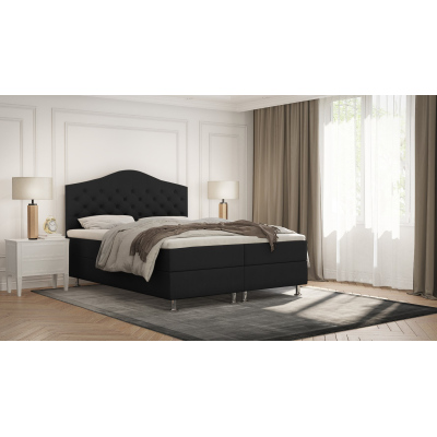 Elegantes Bett LADY – 200x200, schwarz