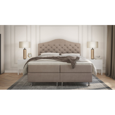 Elegantes Bett LADY – 200x200, dunkelgrau