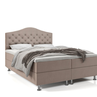 Elegantes Bett LADY – 200x200, beige