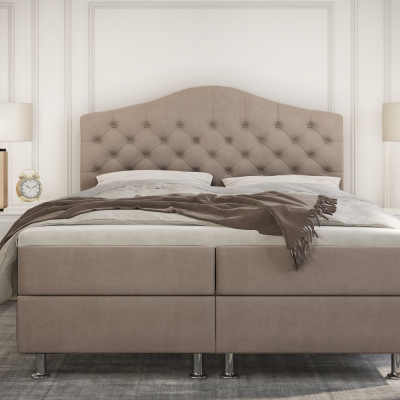 Elegantes Bett LADY – 200x200, beige