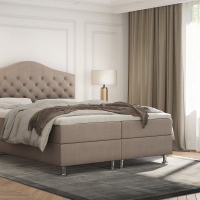 Elegantes Bett LADY – 200x200, beige